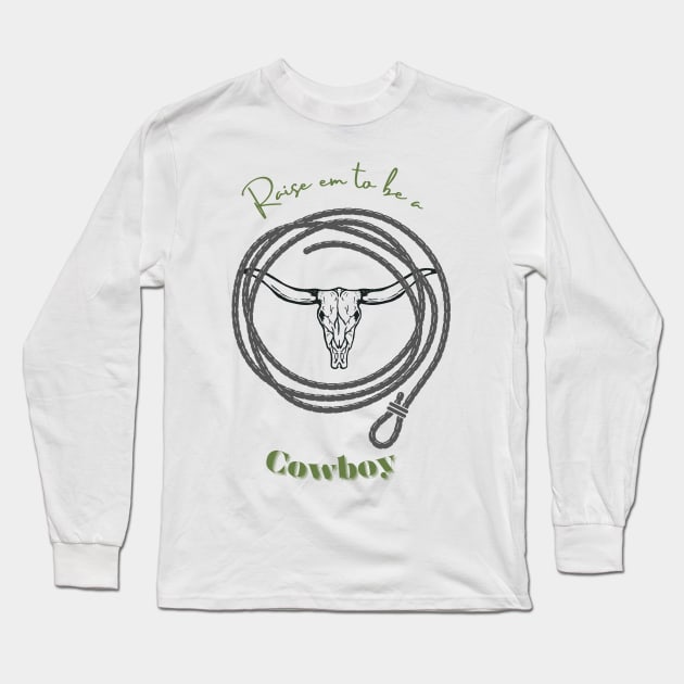 cowboy skull Long Sleeve T-Shirt by BaronsHouse